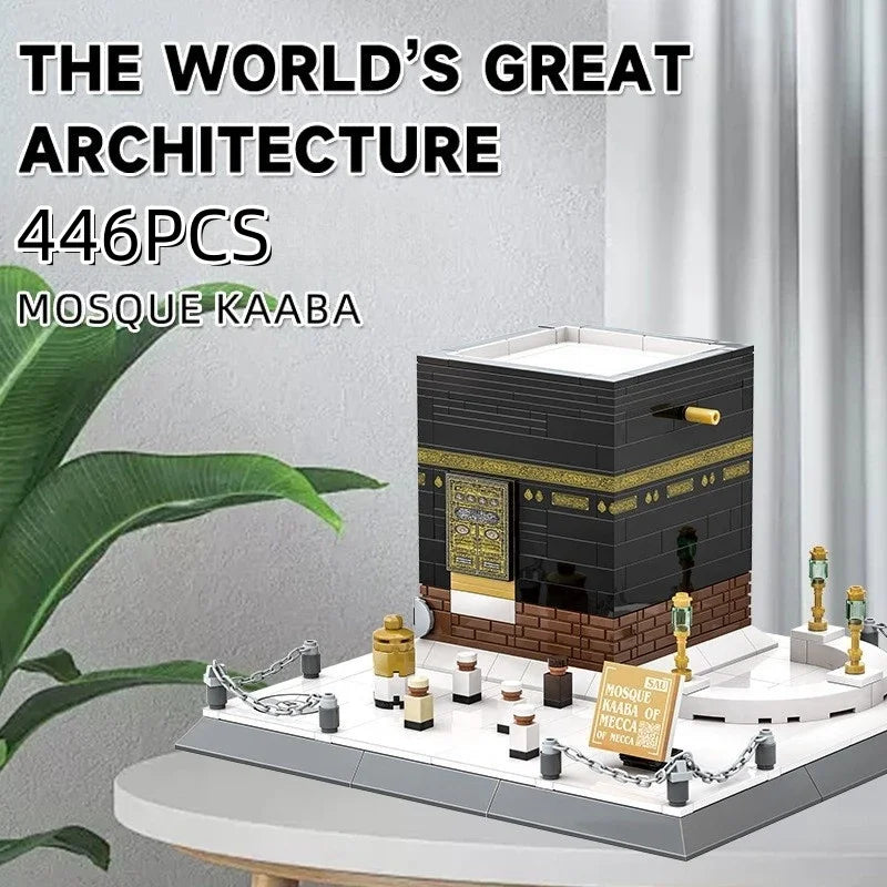World Architecture Model Building Blocks Mecca Mosque Kaaba Educational Toy Assembly Block Model Toys Kid Boys Gift Child Adults Qme