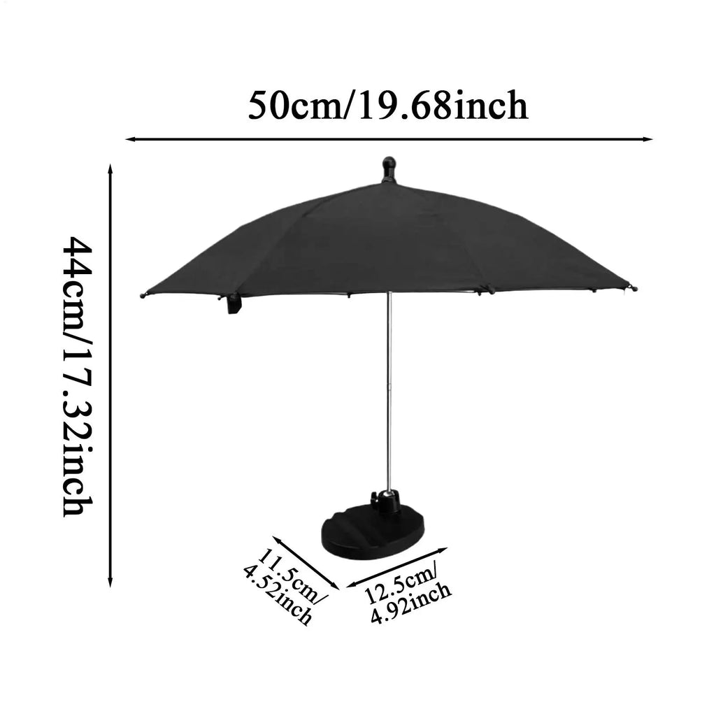 Table Umbrella Windproof Telescopic Phone Sun Canopy Mini Outdoor Qme