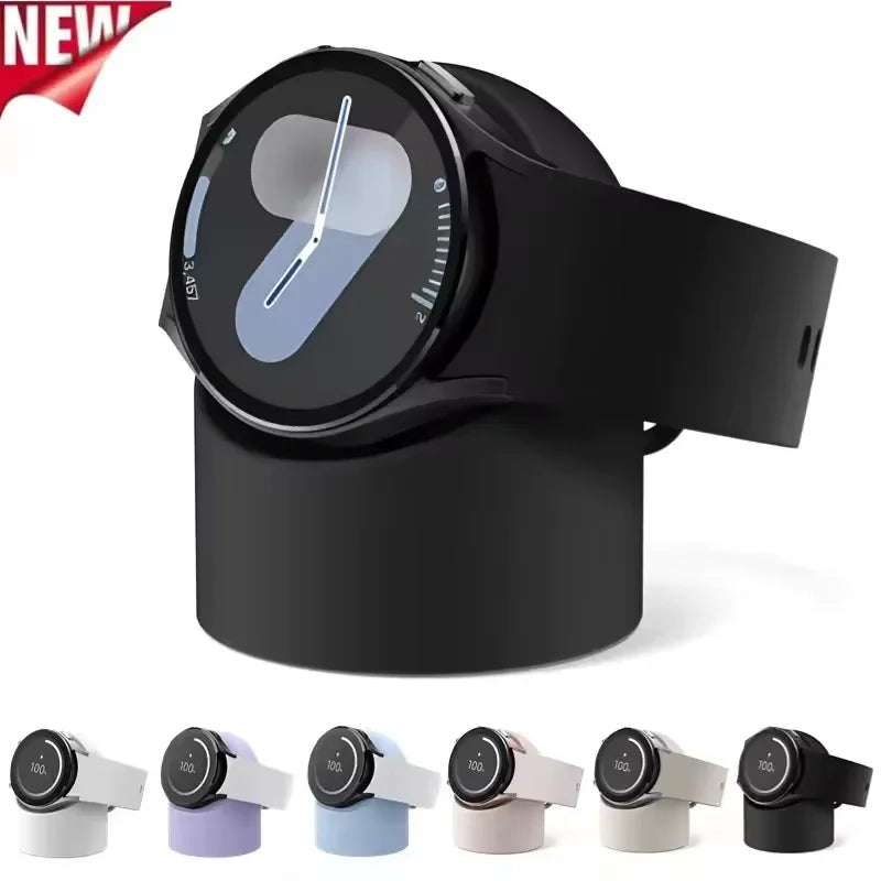 Compatible with Samsung Galaxy Watch 7 6 5 Charger Stand 40 44 46mm Galaxy Watch 5Pro Charger silicone Stand Charging base Qme