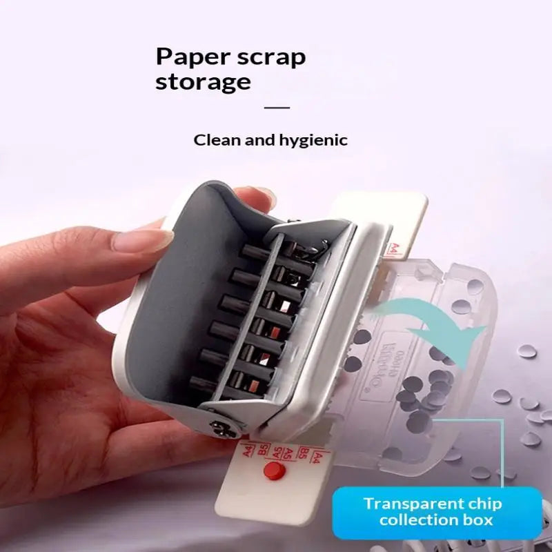 6-Hole Punch Labor Saving Manual Hole Puncher A4 A5 B5 Loose Leaf Qme