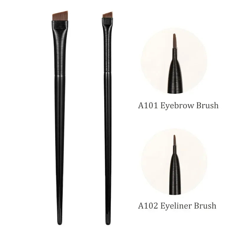 A101Brush Eyebrow A102Eyeliner Brush Professional Small Angled Eyebrow Brush Brow Contour Brush Fine Eyeliner Pen Makeup Tools Qme A101-A102