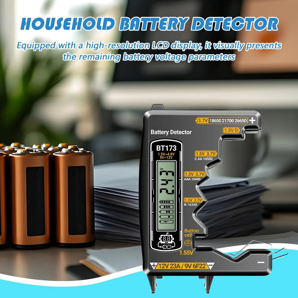 Home Battery Tester Precision Voltage Detector D C AA AAA N 9V Button Qme