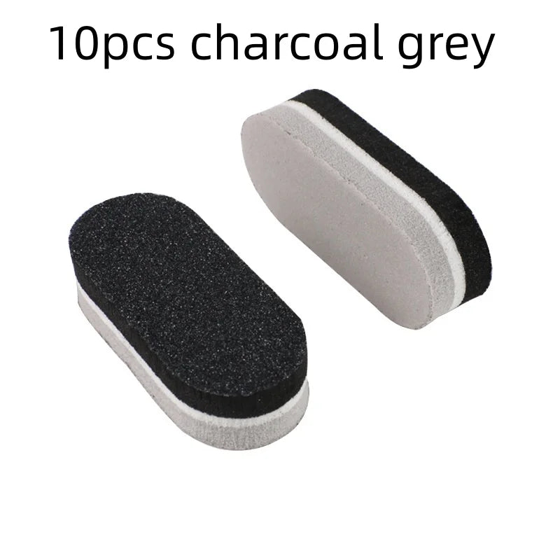 10/50/100pcs mix Professional Buffer Sponge Nail File Mini Double-sided Nails Art Blocks Polishing Manicure Pedicure Qme 10pcs charcoal grey