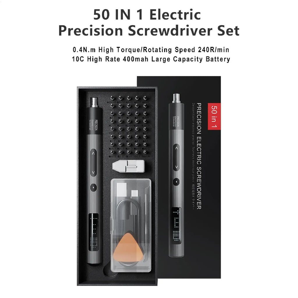 Electric Screwdriver 1 Mini Tool 3 Torque Settings LED Light Laptop Qme