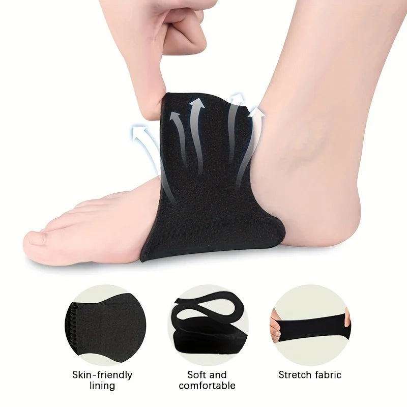2pcs Unisex Compression Arch Support Brace For Men & Women, For Flat Feet High Arches Fallen Arches Qme
