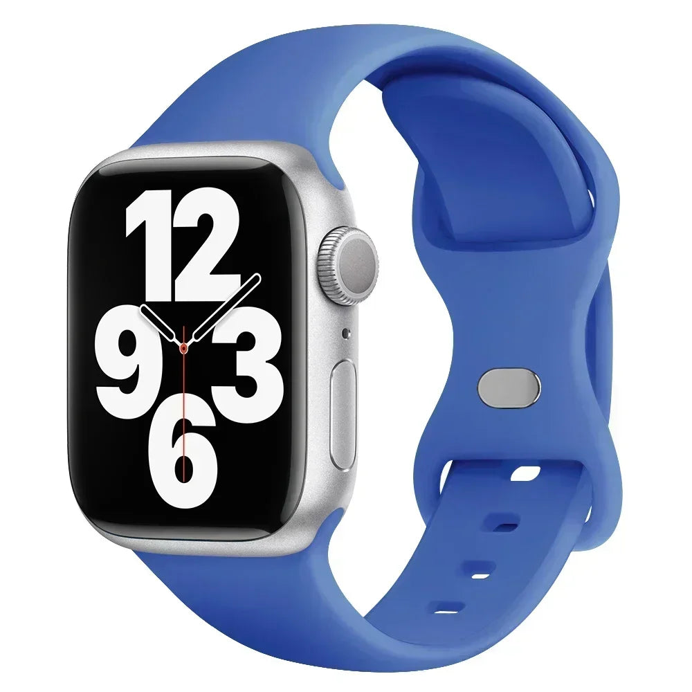Silicone Band for Apple Watch 10 9 8 7 6 5 4 3 SE Strap for IWatch Ultra 2 49mm 45mm 41mm 40mm 44mm 38mm 42mm 46mm Qme