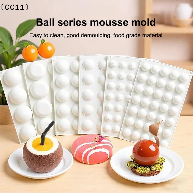 Circle Ball Shape Cake Candy Mold Heart Mousse Mould Chocolate Qme