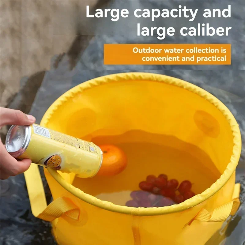 Collapsible Bucket with Handle, 5 Gallon(20L), Portable & Ultra Lightweight Outdoor Basinr Camping Travel Portable Picnic Bucket Qme