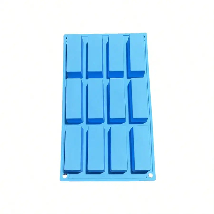 Silicone Granola Bar Mold Candy Rectangle Protein Baking Chocolate Qme blue