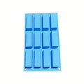 Silicone Granola Bar Mold Candy Rectangle Protein Baking Chocolate Qme blue