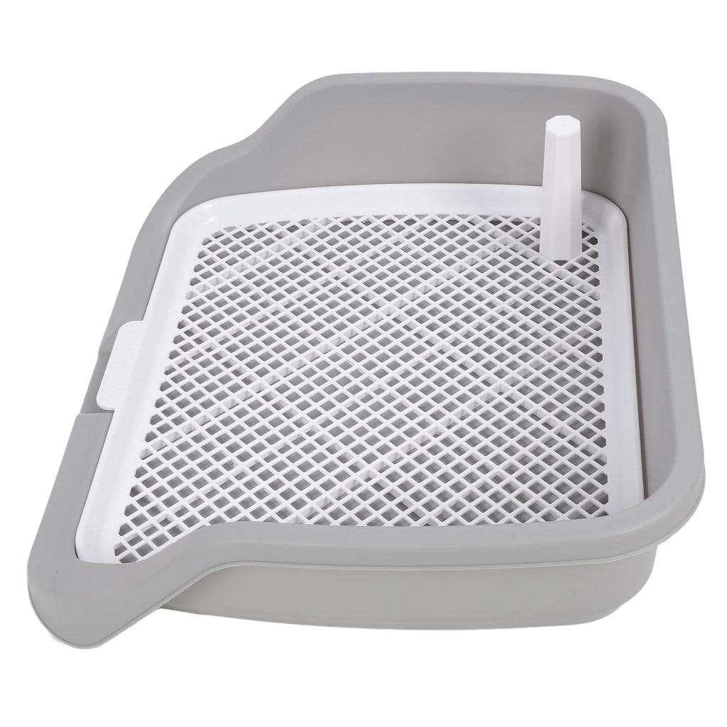 Dog Training Toilet Dog Potty Tray Portable Multifunctional Pet Mesh Puppy Training Pad Holder with Splash Wall for Small Animal Qme