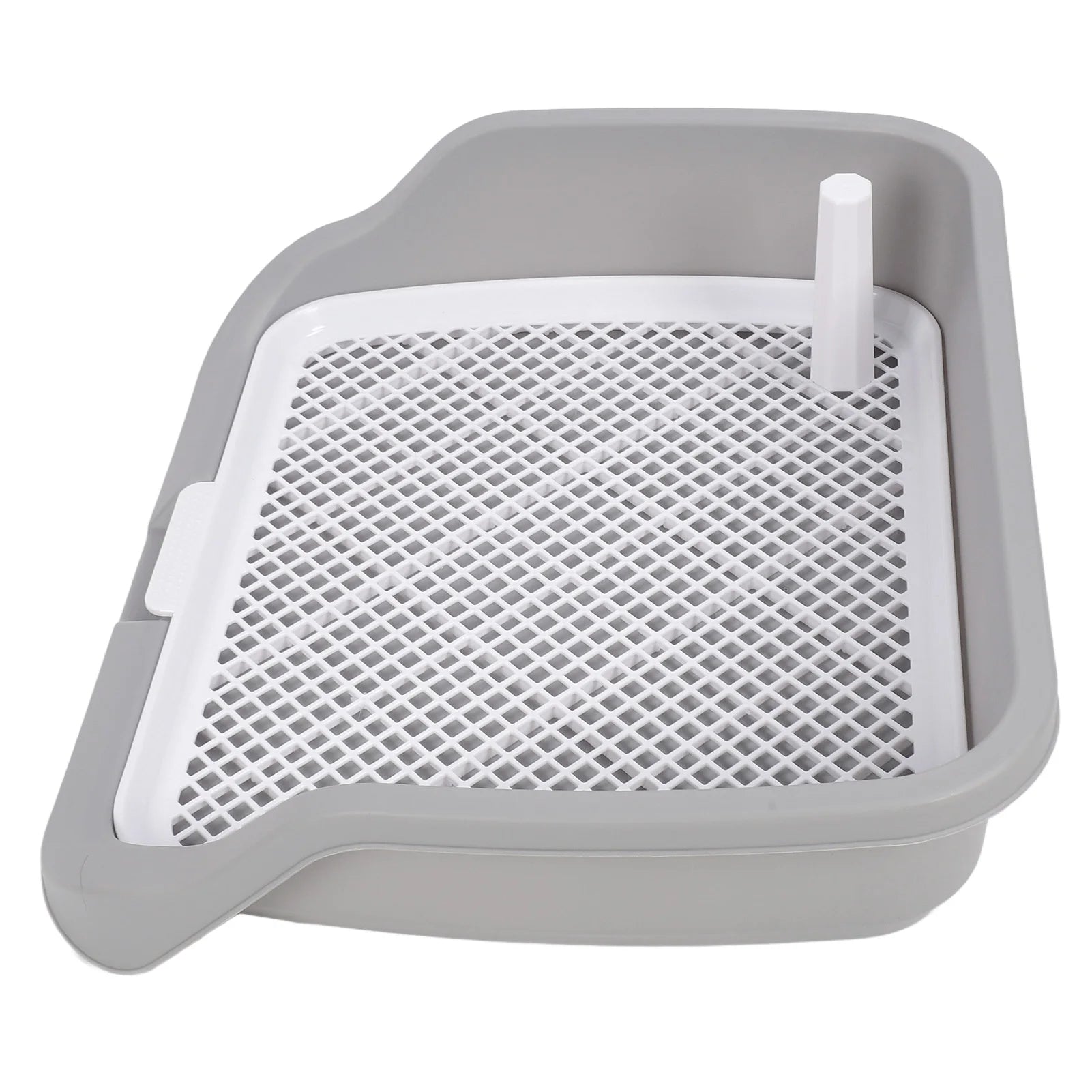 Dog Training Toilet Dog Potty Tray Portable Multifunctional Pet Mesh Puppy Training Pad Holder with Splash Wall for Small Animal Qme