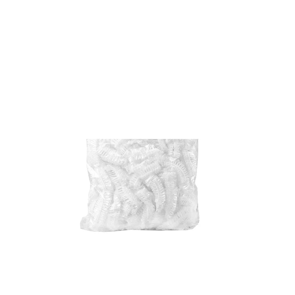 Thick Clear PE Disposable Shower Caps Plastic Elastic Hair Bath Cap for Women, Spa, Home Use, Hotel and Hair Salon, Travel Qme 50Pcs