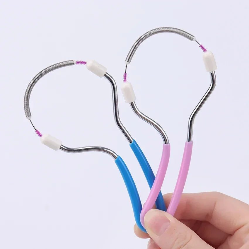 Facial Hair Remover Fine Hair Fetal Spring Facial Hair Removal Stainless Steel Roller Smooth Spring Bend Face Cleaning Device Qme