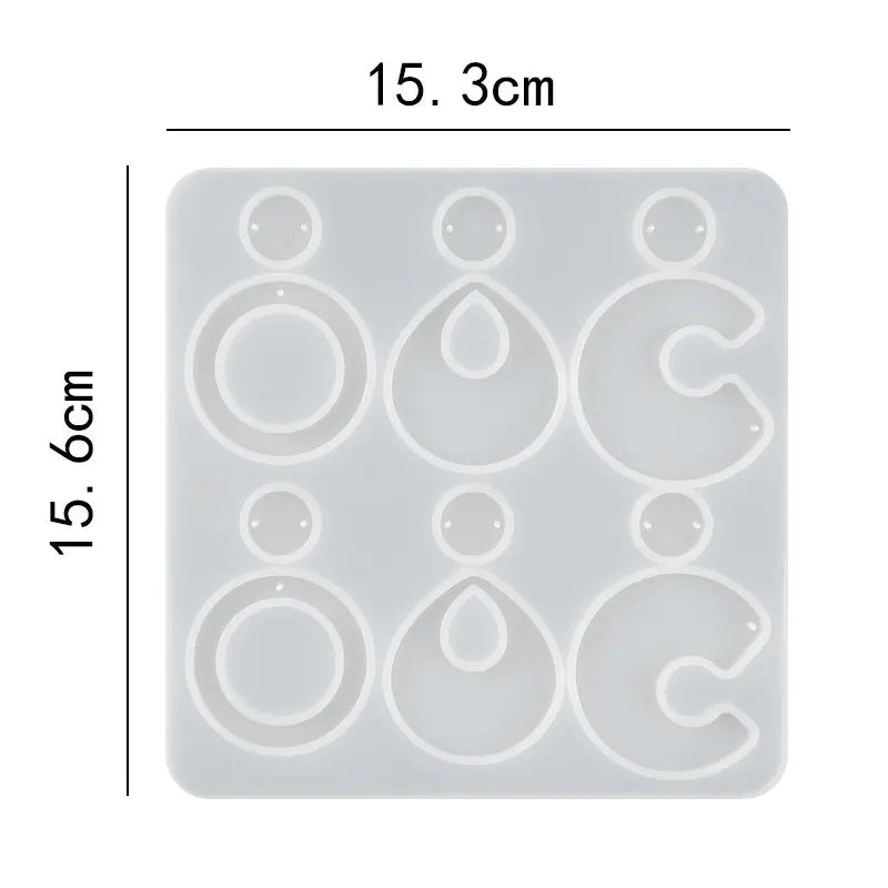 30 Styles Silicone Earring Pendant Silicone Resin Molds Jewelry Making Casting Mold for DIY UV Resin Epoxy Charms Craft Handmade Qme Style 5