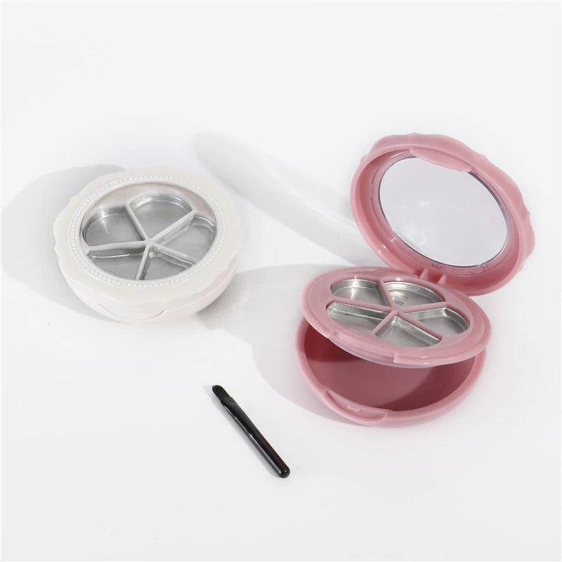 Flower Pattern 5-Grids Empty Compact Eyeshadow PaletteDIY Lipstick Qme