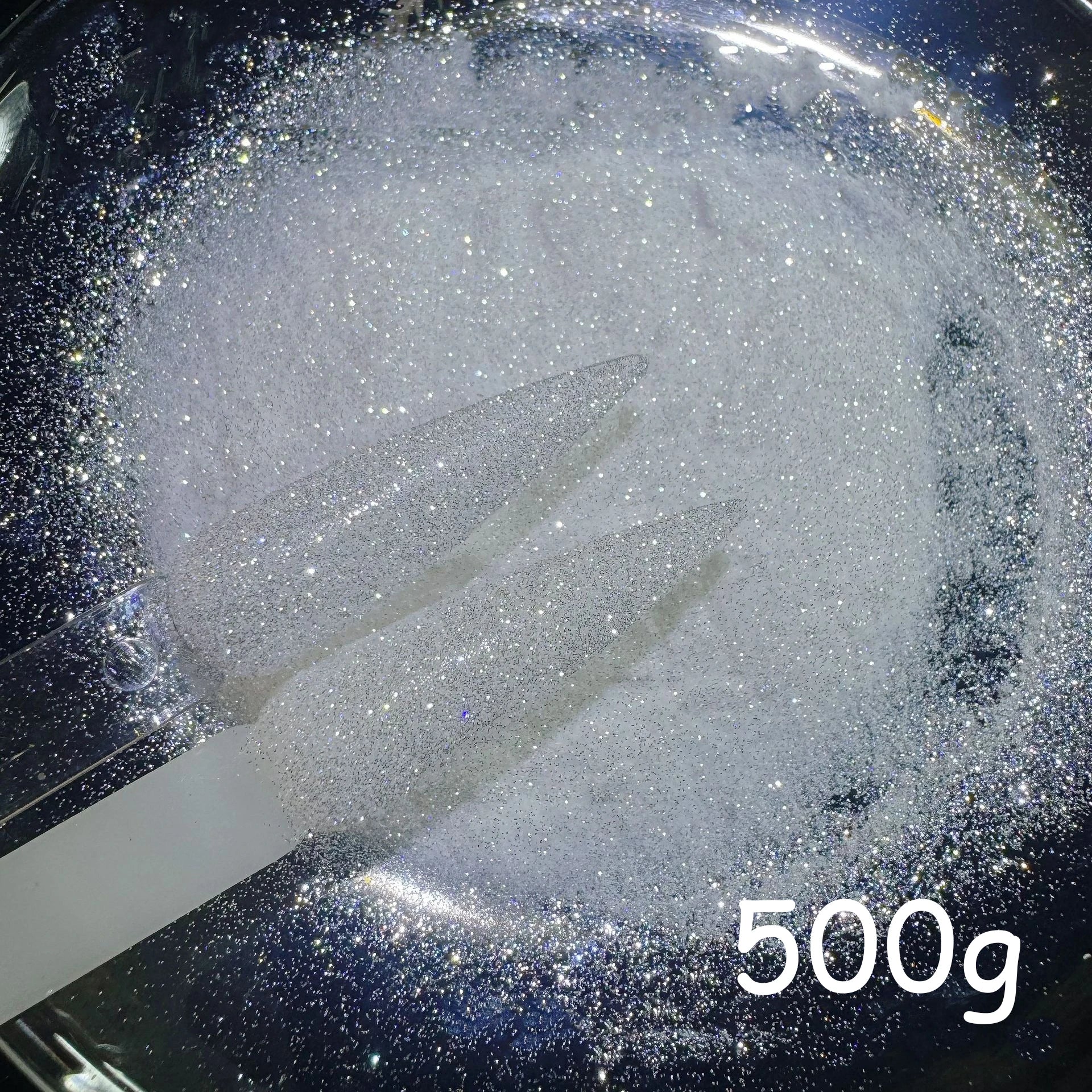 Galaxy Star Diamond Powder Aurora Chrome Nail Glitter Mix of White Sparkle Shiny Sequins for Nail Art Manicure Decorations 500g Qme 500g
