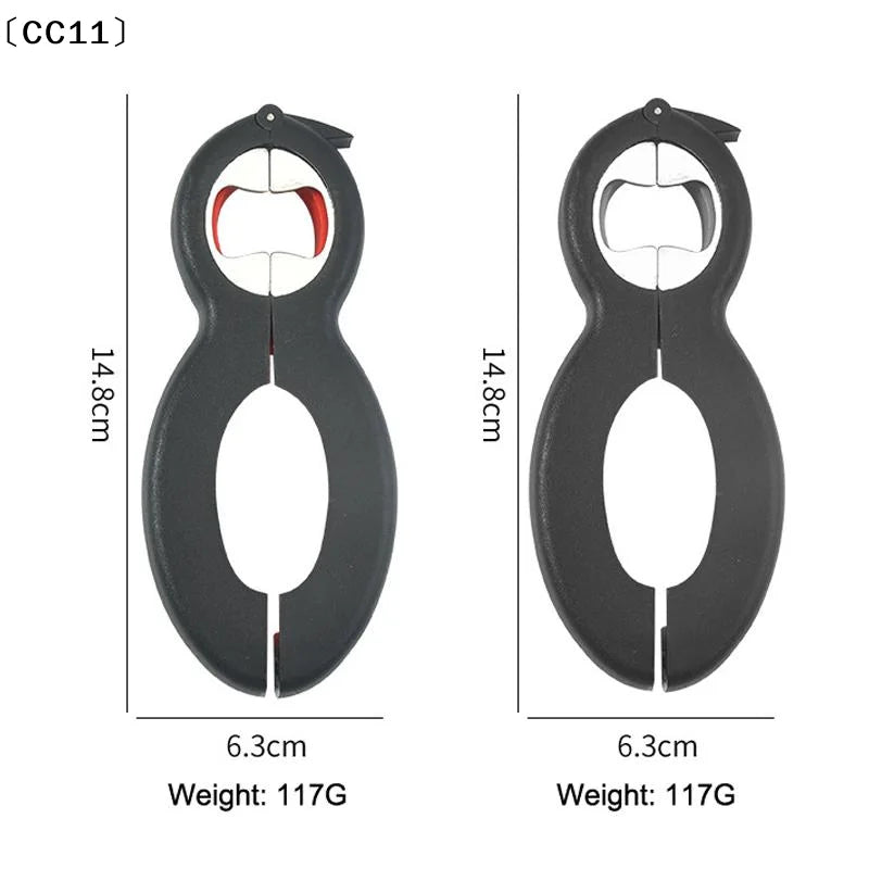 Can Opener Multi Functional Beverage Bottle Cap Twister Anti Slip Jar Qme