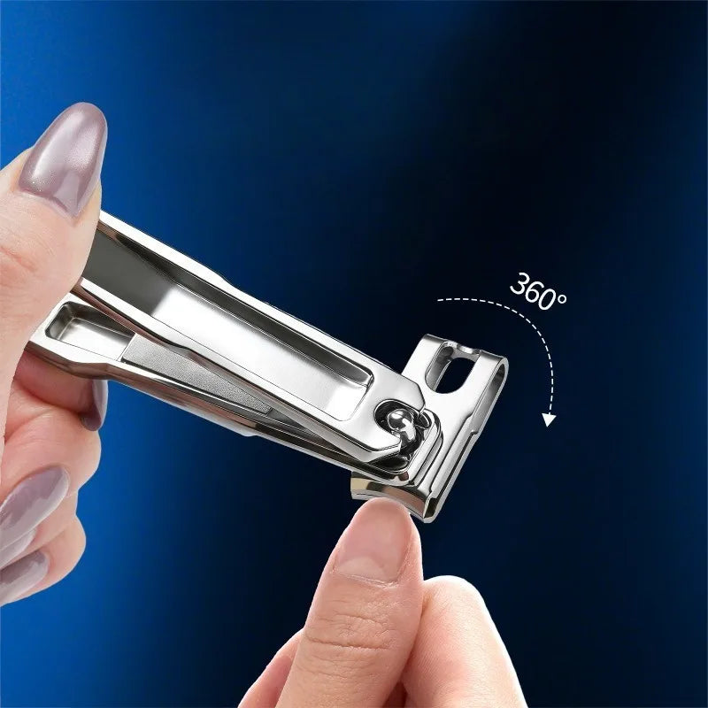 360 Degree Rotating Nail Clipper Stainless Steel Large Multi Angle Qme