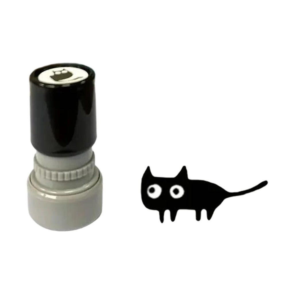 Cute Black Cat Pattern Self-Inking Stamp for Journaling Scrapbooking Planner Card Making Kids Art Projects DIY Decor Stationery Qme A