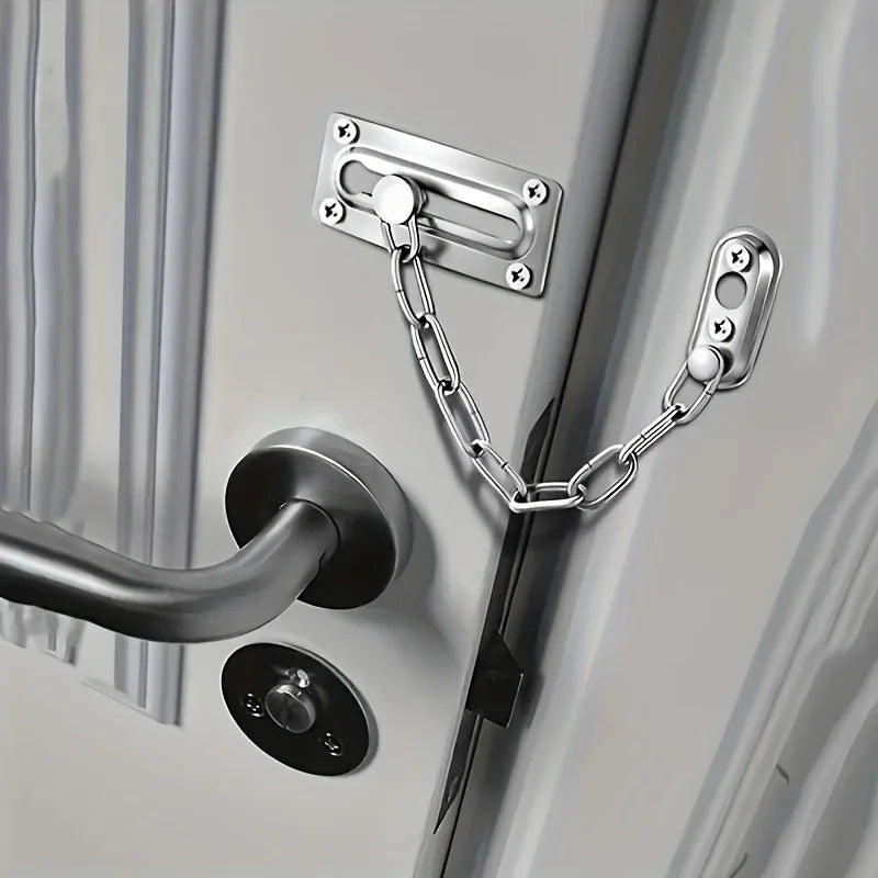 Portable door lock - Keyless door lock that provides extra privacy,and prevents unauthorized entry during travel Qme