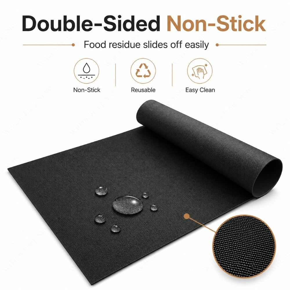 Heat Resistant Reusable Oven Liners Non Stick Anti Dirt Pad BBQ Grill Mat Kitchen Accessory For Baking Barbecue Use Qme