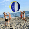 Inflatable Large Volleyball Thickened Giant PVC Beach Ball Outdoor Sports Inflatable Football Toy for Fun Qme 80cm