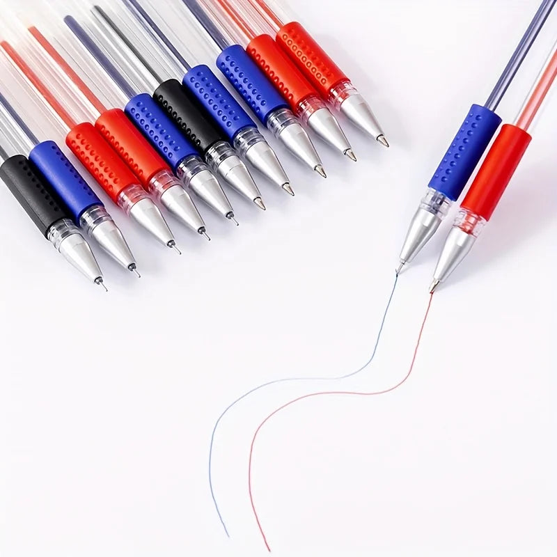 Multi-color Gel Ink Pens0.5mm Fine Point Smooth Writing Pens Black Red Blue Ink Non-slip Grip Office Stationery Pen Qme