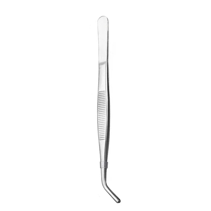 Stainless Multifuctional Steel Elbow Tweezers Aquarium Clip Long Qme 30cm Bent