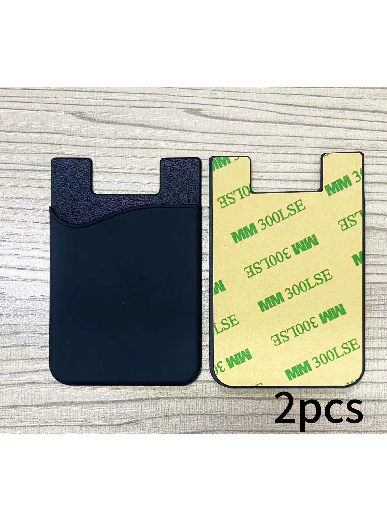 Silicone Phone Card Holder Bank Bus Id Sticker 2 Qme black