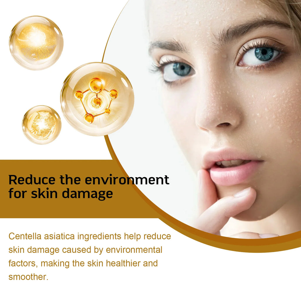 Centella Serum Nourish Improvement Dry Skin Smoothing Rejuvenation Brighten Moisturizing Hyaluronic Acid Face Essence Skin Care Qme