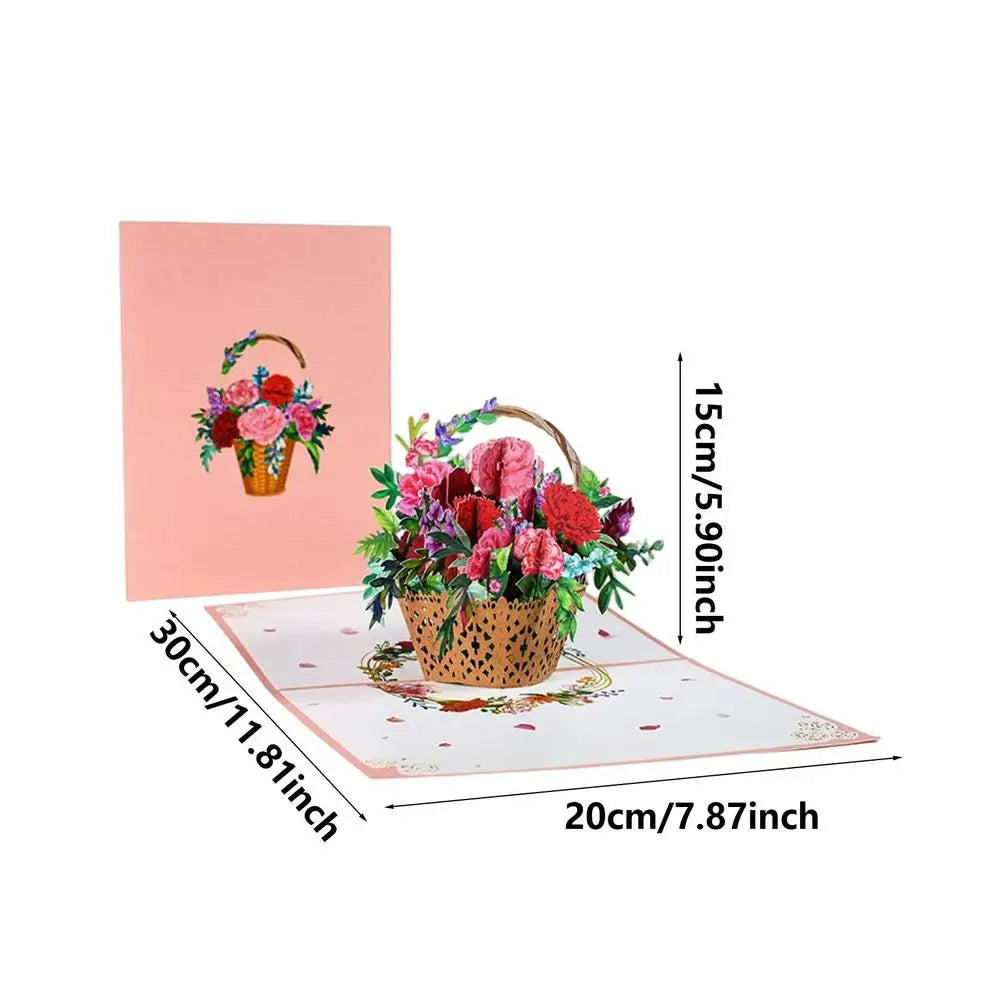Carnation Flower Card Holiday Postcards Novel Pattern Attractive Qme as shows China Mainland