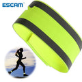 ESCAM Outdoor Sports Bicycle Night Running Bike Safety Reflective Arm Band Belt Reflective Material Strap Qme 1 pcs