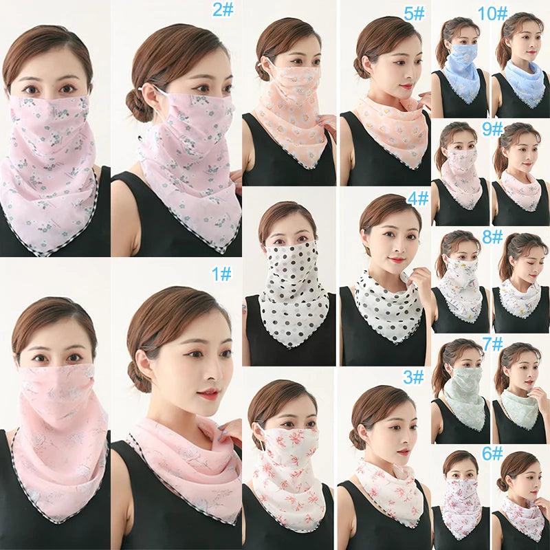 Women Mask Scarf Sun Protection Outdoor Riding Dustproof Cycling Qme
