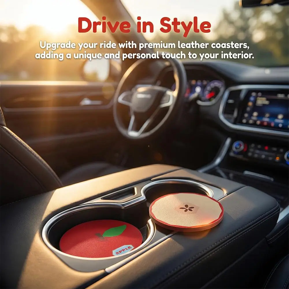 Creative Car Fruit Coasters Water Cup Slot Anti Slip Pad Universal Qme