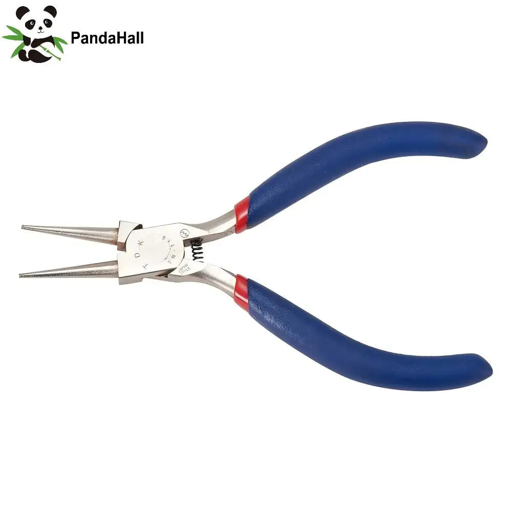 PandaHall Round Nose Plier Stainless Steel Jewelry Pliers Tools & Equipment for DIY Jewelery Accessory MidnightBlue 125x53mm Qme Default Title