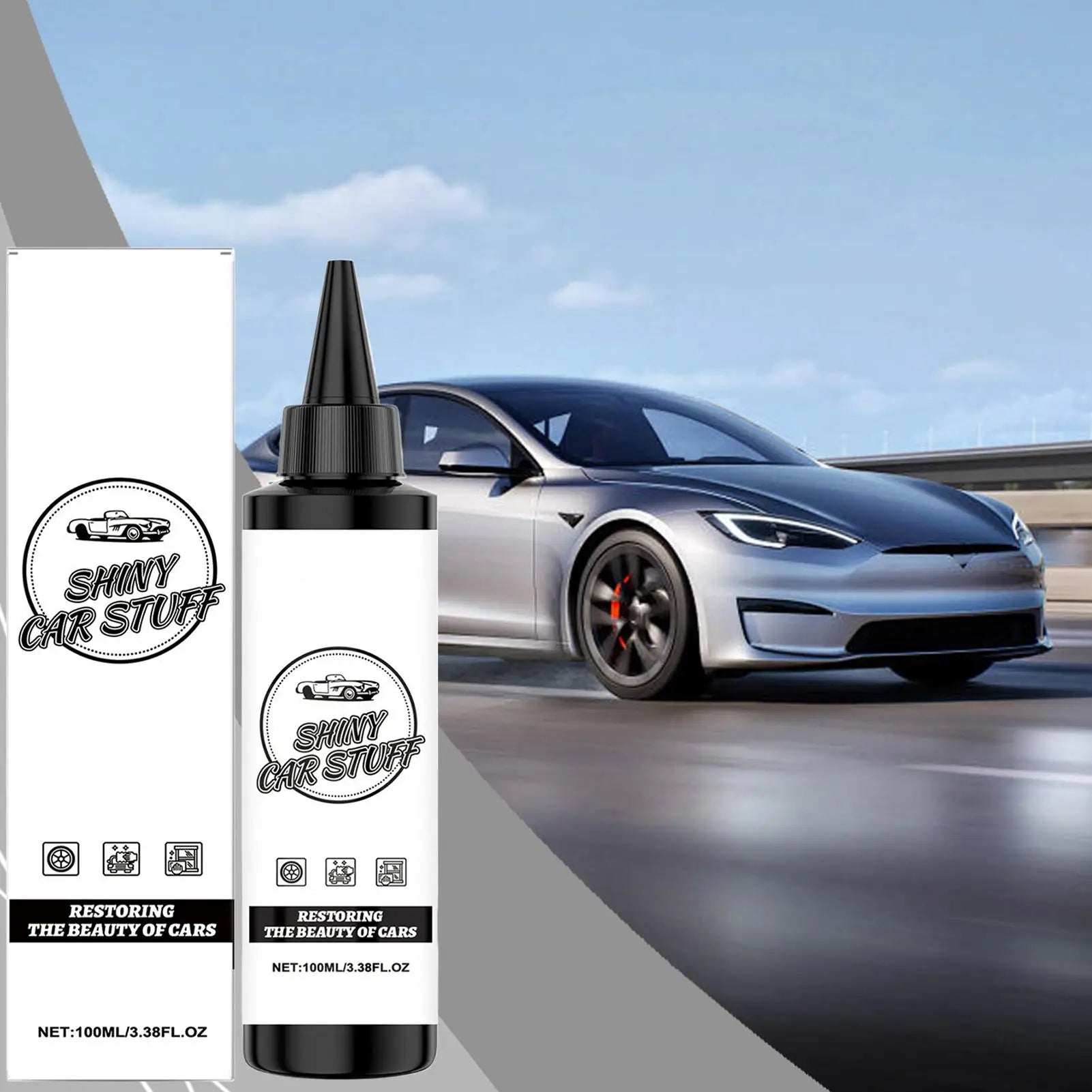 Car Coating Agent Dustproof Waterproof Portable Automobile Cleaner Solution Car Polishing Agent Shine Restorer Hood Side Trunk Qme