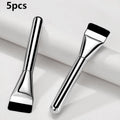 5pcs Flat Foundation Brush,Korean Makeup Brush Spatula Facial Brush for Liquid Foundation,Premium Face Makeup Brush Qme 5pcs