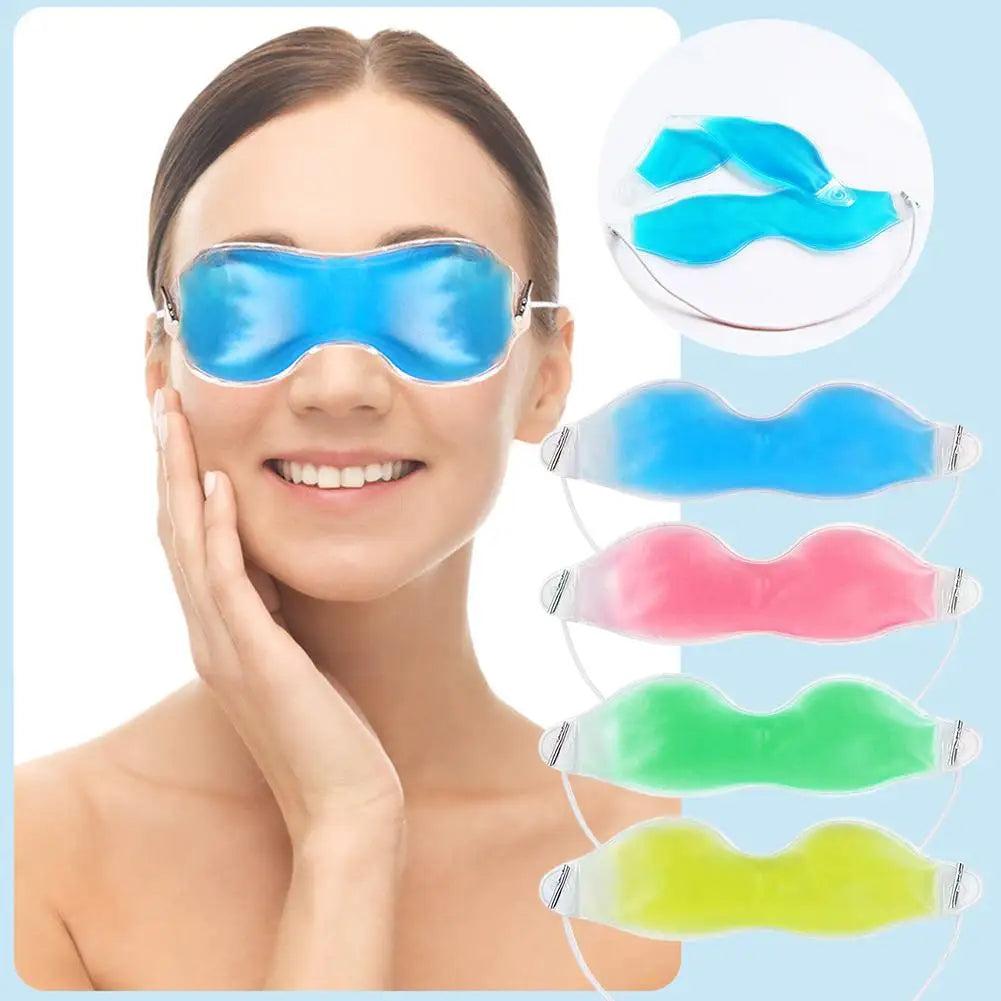 Gel Cooling Eye Mask Cold Treatment Strain Swelling Redness Puffy Qme
