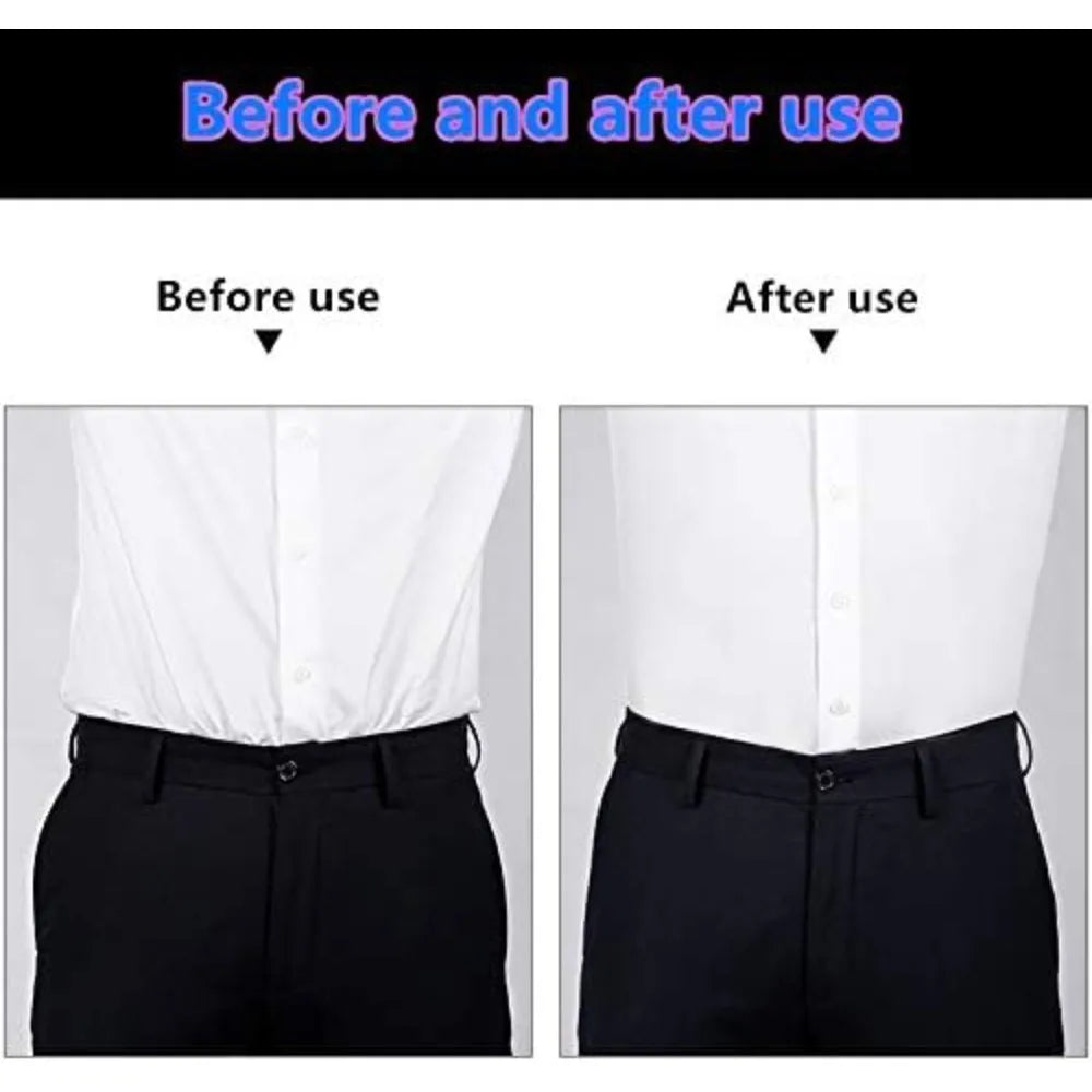 Men's Elastic Shirt Fixed, Stretchable and Adjustable Waistband, Flexible and Comfortable, Silicone Contacts Qme