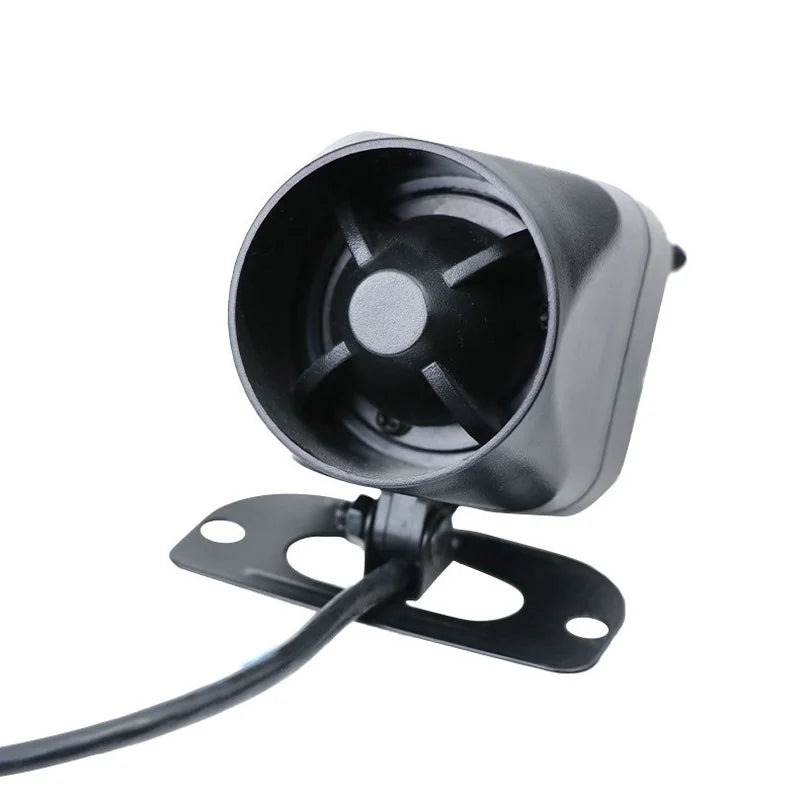 ‌12V 105dB Wired Alarm Siren - 15W High-Volume Horn for Home Security, Anti-Shear Design, 4-Wire Built-in Battery Alarm System‌ Qme