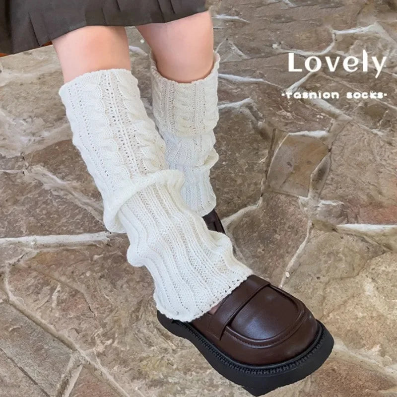 Sweet Children Leg Warmers Lolitas Twist Knitted Socks Korean Baby Qme