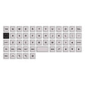Chosfox 52 Keys LAK White Low Profile PBT Keycaps for Kailh 1353 and Cross-core Low-profile Switch Mechanical Keyboard Keycaps Qme LAK Keycaps