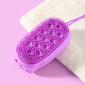1/4pcs Double Side Silicone Bubble Bath Body Brush pamper your skin with this exfoliating scrub suitable for all skin types Qme purple Silica Gel