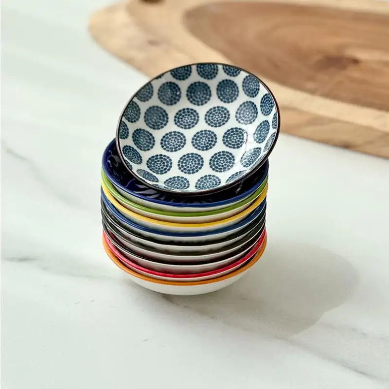 Picnics Ceramic Condiment Dishes Bohemian Plates Sauce Suitable Qme