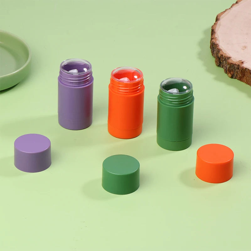 Empty Oval Solid Perfume Deodorant Containers Portable Makeup Qme