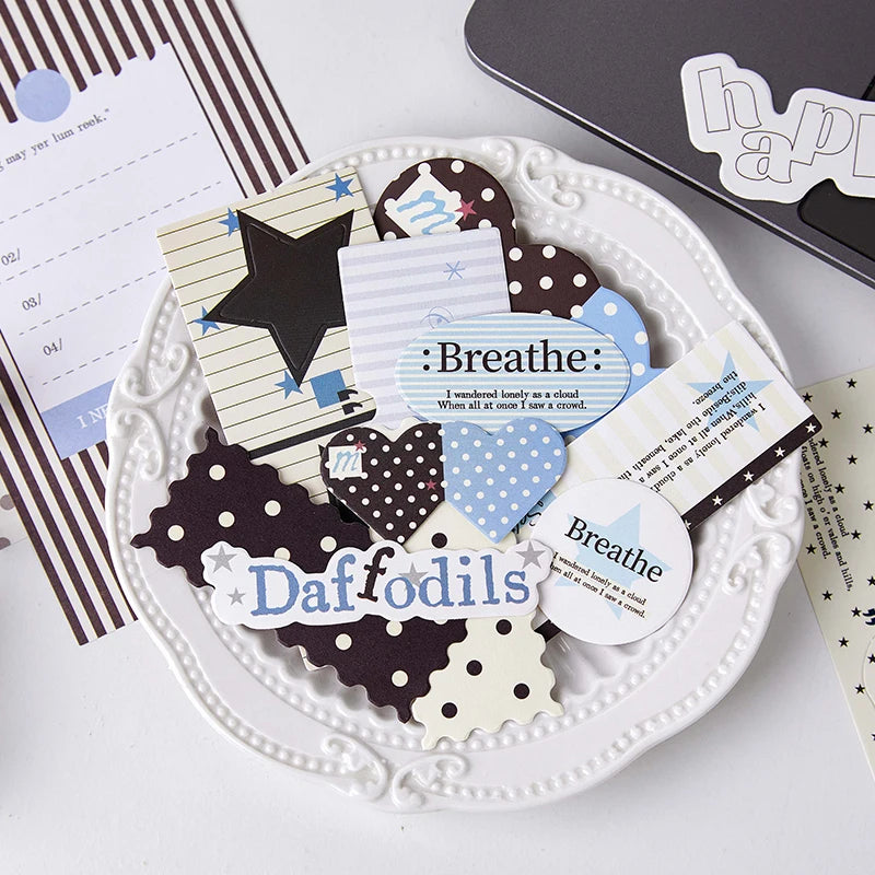 TIANZI Scrapbooking Kit in Instagram Style Kraft Paper Card Tag Material Set for Journaling Handiwork Hobby And Decoration Qme