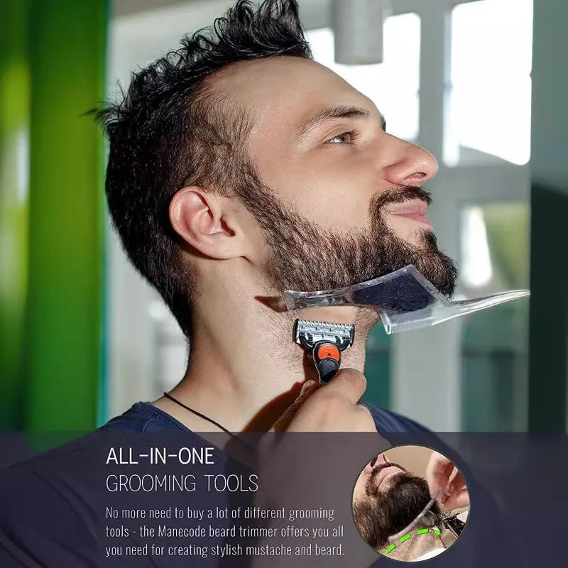 Beard Styling Trimming Tool Adjustable Shaper Clean Lines Includes Qme