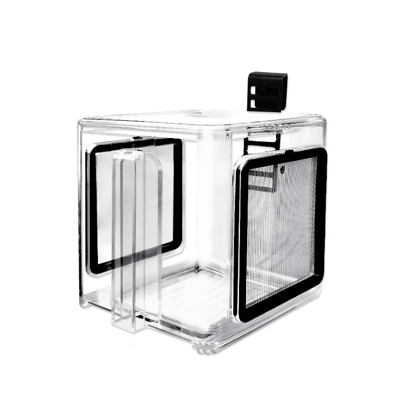 Aquarium Fish Tank Acrylic Isolation Box Stainless Steel Mesh Pneumatic Spawning Incubation Box Ornamental Breeding Room Small Qme