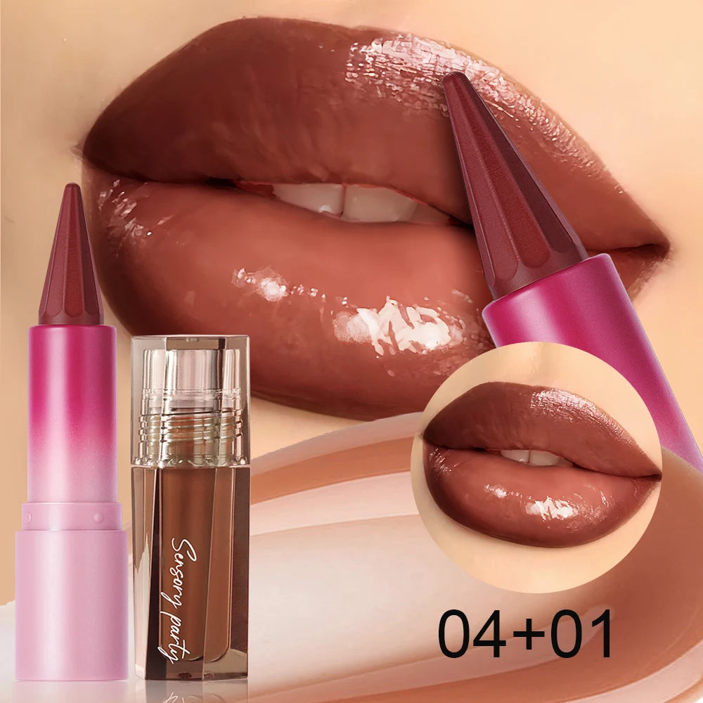 Lipstick Plumping Lip Gloss Defining Hydrating Glossy Long Lasting Qme